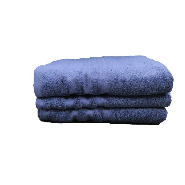 רקמה על מגבת כחול נייבי